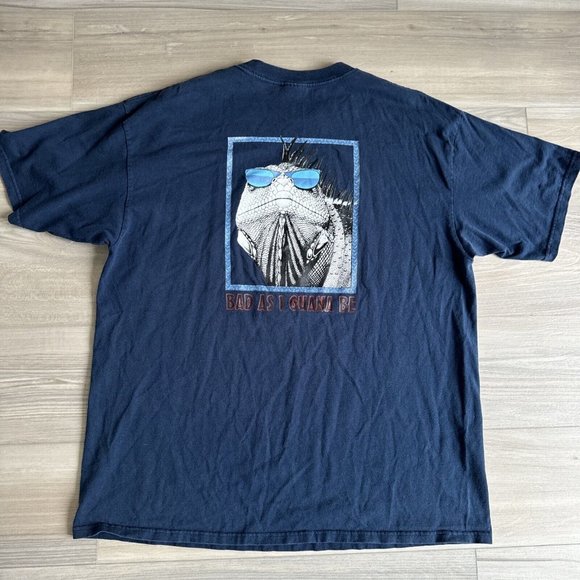 Cancun Mexico Shirt Adult‎ XXL Blue Iguana Bad As Iguana Be Shirt Y2K Yazbek - Picture 7 of 8